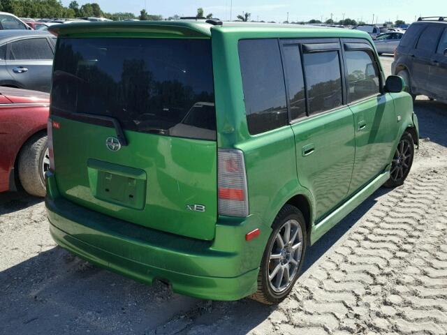 JTLKT334X64072863 - 2006 TOYOTA SCION XB GREEN photo 4