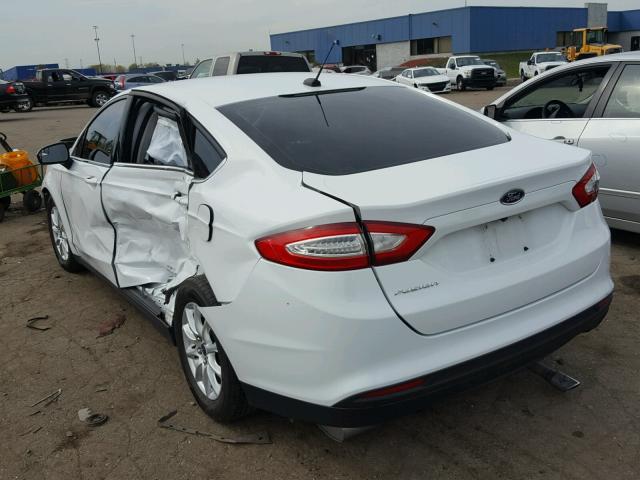 1FA6P0G78G5116977 - 2016 FORD FUSION S WHITE photo 3