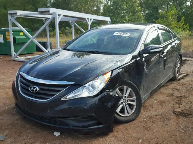 5NPEB4AC9EH914810 - 2014 HYUNDAI SONATA GLS BLACK photo 2