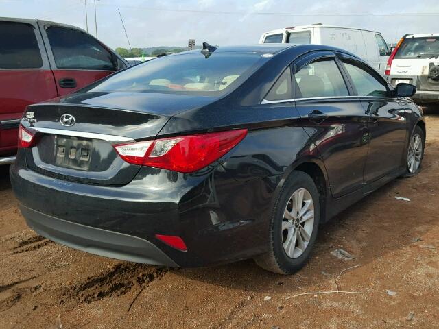 5NPEB4AC9EH914810 - 2014 HYUNDAI SONATA GLS BLACK photo 4