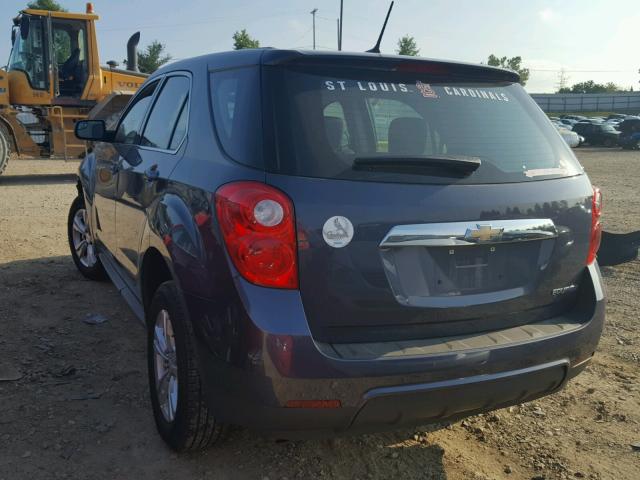 2GNALAEK1E6131178 - 2014 CHEVROLET EQUINOX LS BLUE photo 3