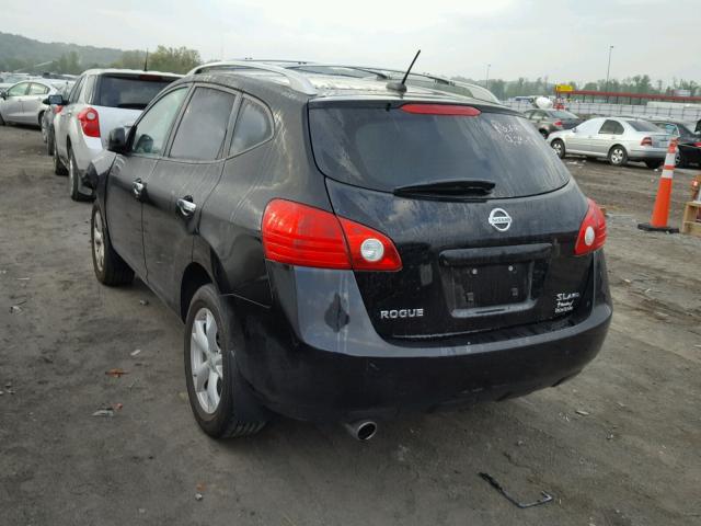 JN8AS5MV8AW606313 - 2010 NISSAN ROGUE S BLACK photo 3