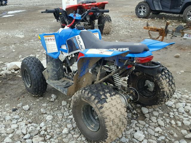 RF3KA09A4ET083647 - 2014 POLARIS OUTLAW 90 BLUE photo 3