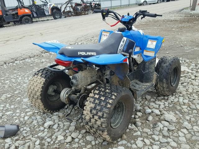 RF3KA09A4ET083647 - 2014 POLARIS OUTLAW 90 BLUE photo 4