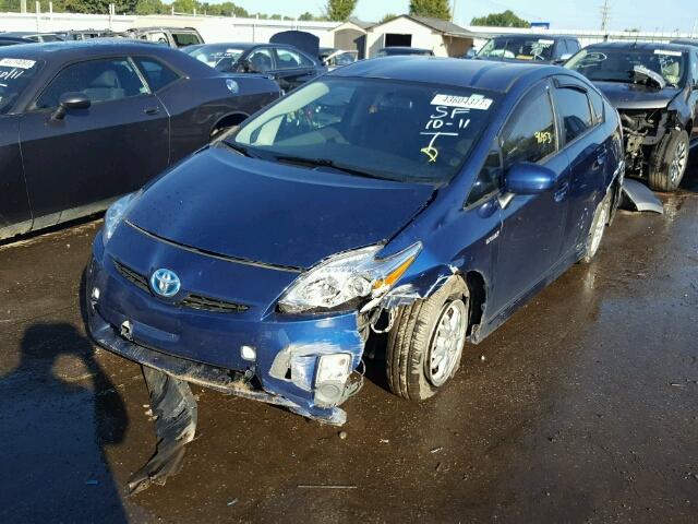 JTDKN3DU3B1429168 - 2011 TOYOTA PRIUS BLUE photo 2