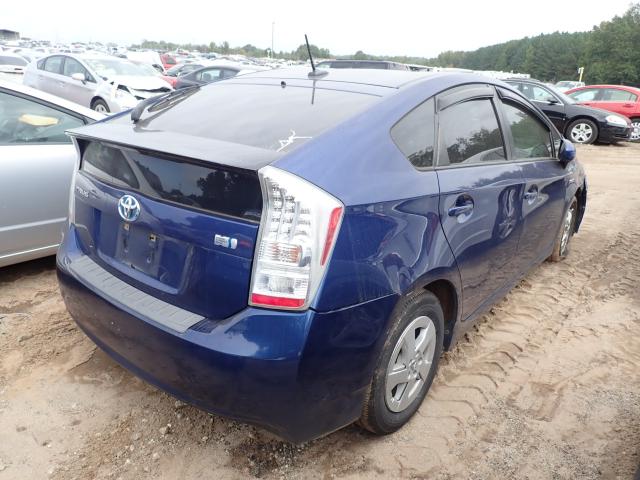 JTDKN3DU3B1429168 - 2011 TOYOTA PRIUS BLUE photo 4