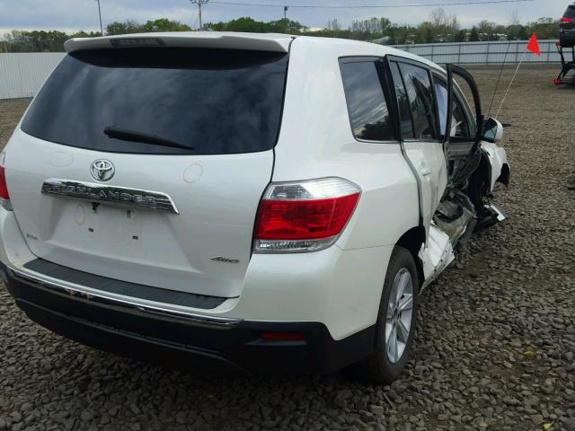 5TDBK3EH2CS110813 - 2012 TOYOTA HIGHLANDER WHITE photo 4