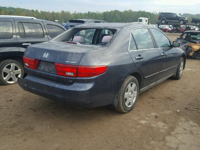 1HGCM55435A195752 - 2005 HONDA ACCORD LX BLUE photo 4