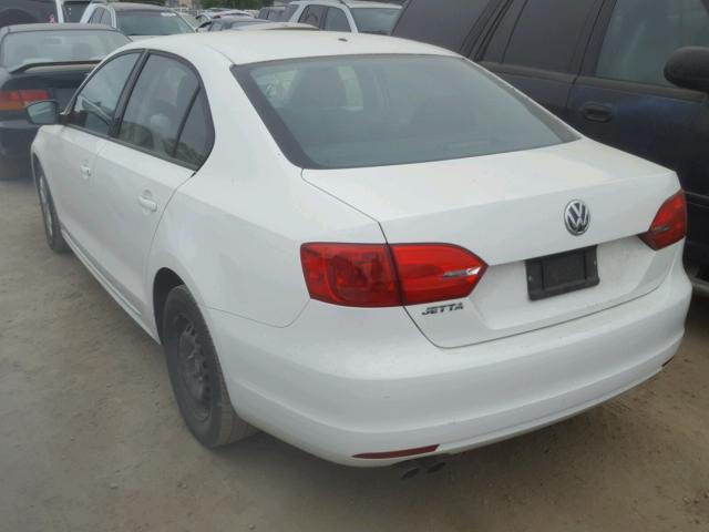 3VW2K7AJ1BM086919 - 2011 VOLKSWAGEN JETTA BASE თეთრი ფოტო 3