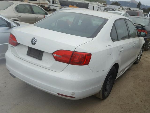 3VW2K7AJ1BM086919 - 2011 VOLKSWAGEN JETTA BASE თეთრი ფოტო 4