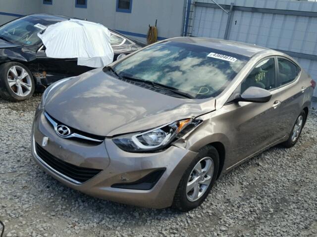 5NPDH4AE5EH474421 - 2014 HYUNDAI ELANTRA SE SILVER photo 2