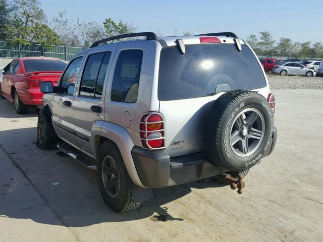 1J4GL48K94W190784 - 2004 JEEP LIBERTY SP SILVER photo 3