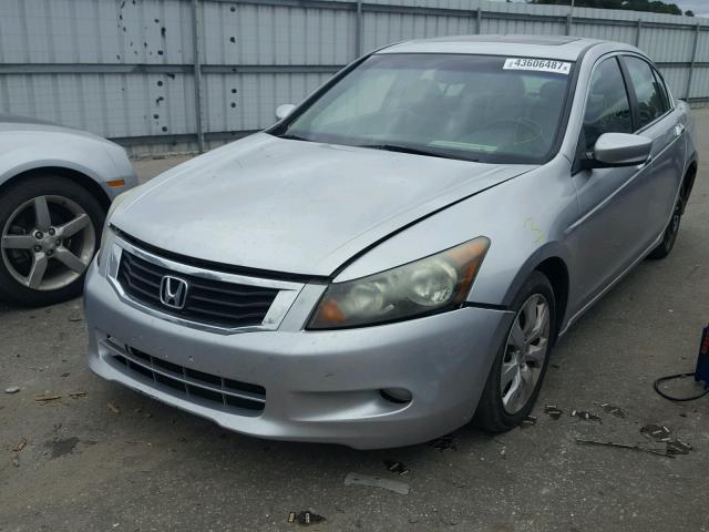 1HGCP36828A022516 - 2008 HONDA ACCORD EXL SILVER photo 2