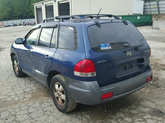 KM8SC13D46U090660 - 2006 HYUNDAI SANTA FE G BLUE photo 3