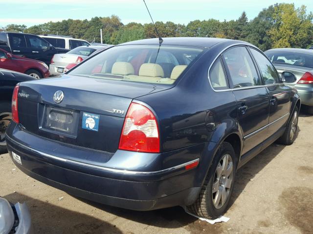 WVWAE63B15P059160 - 2005 VOLKSWAGEN PASSAT BLUE photo 4