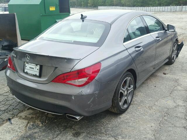 WDDSJ4EB0EN048301 - 2014 MERCEDES-BENZ CLA 250 GRAY photo 4