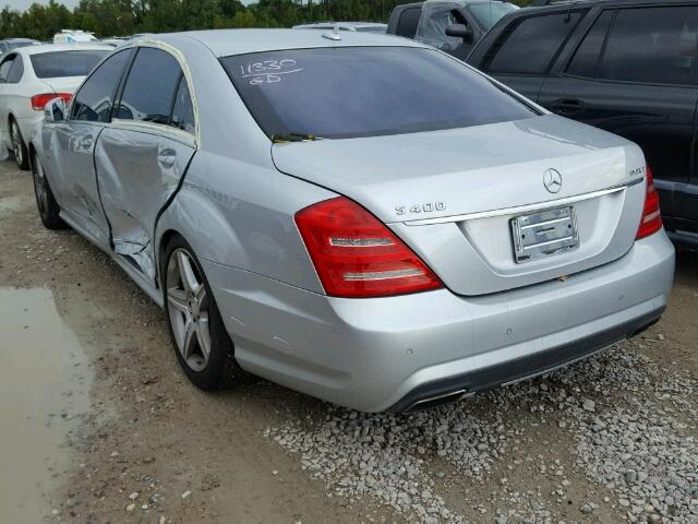 WDDNG9FB1AA295593 - 2010 MERCEDES-BENZ S SILVER photo 3