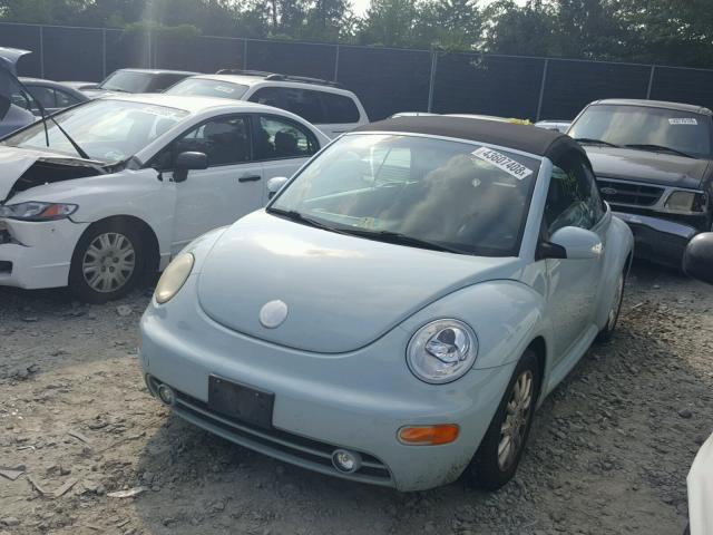 3VWCM31Y64M317482 - 2004 VOLKSWAGEN NEW BEETLE ლურჯი ფოტო 2