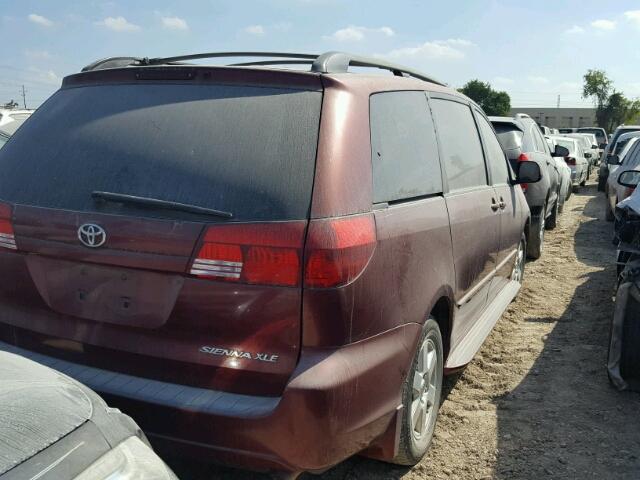 5TDZA22CX4S139661 - 2004 TOYOTA SIENNA XLE MAROON photo 4