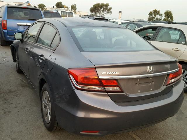 19XFB2F51DE285257 - 2013 HONDA CIVIC GRAY photo 3