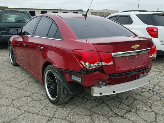 1G1PH5SC8C7234984 - 2012 CHEVROLET CRUZE RED photo 3