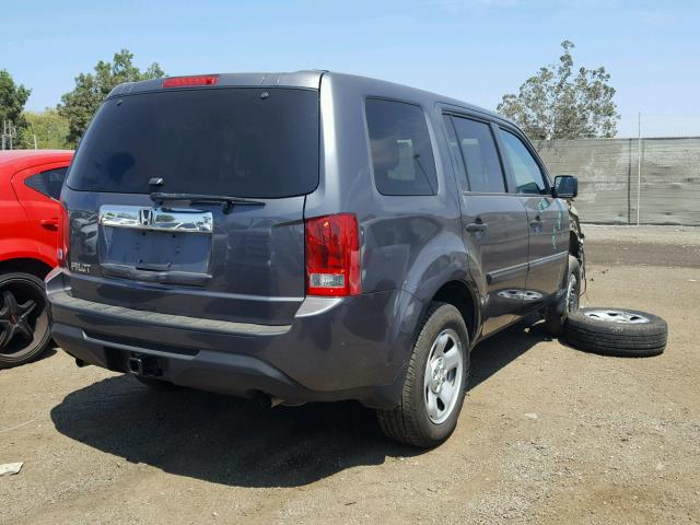 5FNYF3H27EB011787 - 2014 HONDA PILOT LX CHARCOAL photo 4