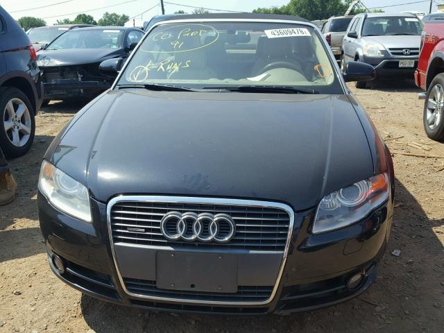 WAUDF48H87K032191 - 2007 AUDI A4 2.0T CA BLACK photo 9