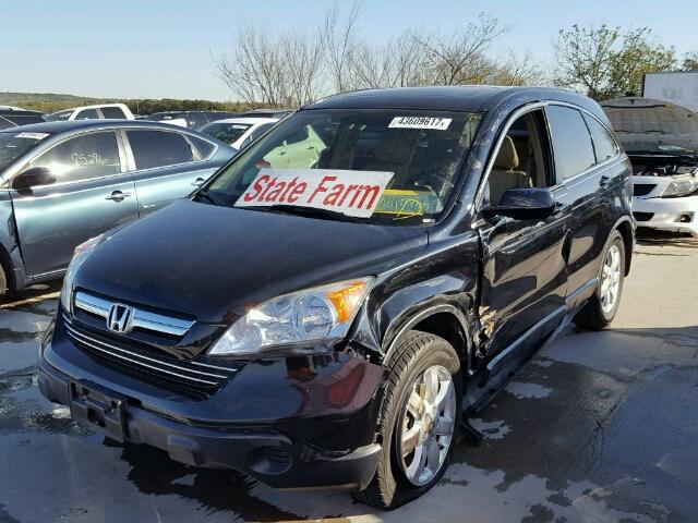 JHLRE38708C044038 - 2008 HONDA CR-V BLACK photo 2