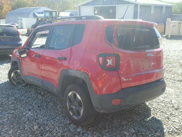 ZACCJBAH4HPF08133 - 2017 JEEP RENEGADE S RED photo 3