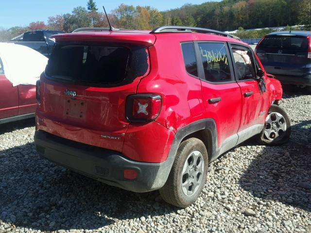 ZACCJBAH4HPF08133 - 2017 JEEP RENEGADE S RED photo 4