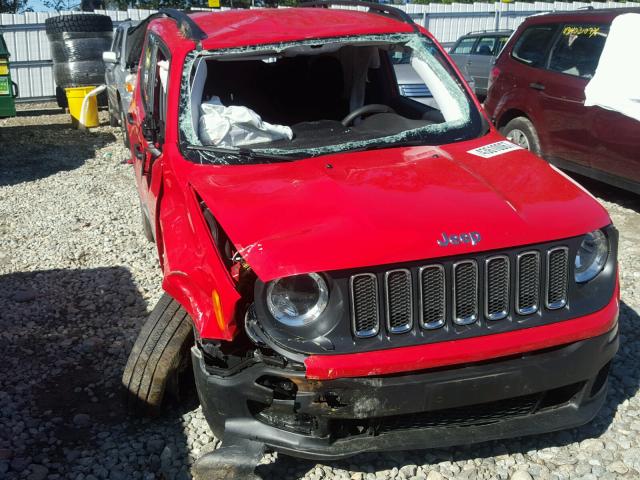 ZACCJBAH4HPF08133 - 2017 JEEP RENEGADE S RED photo 9