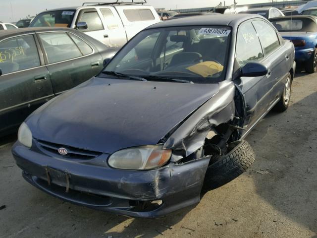 KNAFB121515096600 - 2001 KIA SEPHIA BAS BLUE photo 2