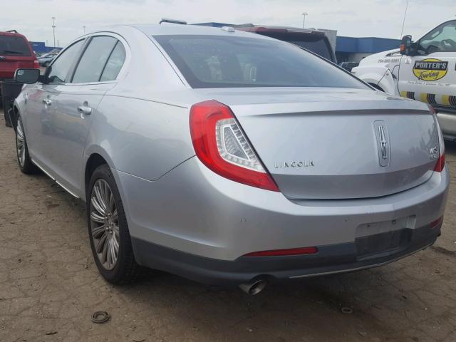 1LNHL9EK7DG602766 - 2013 LINCOLN MKS SILVER photo 3