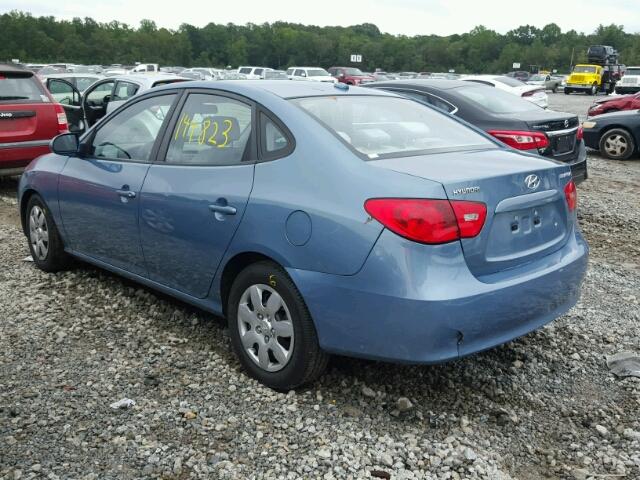 KMHDU46D87U137368 - 2007 HYUNDAI ELANTRA GL BLUE photo 3