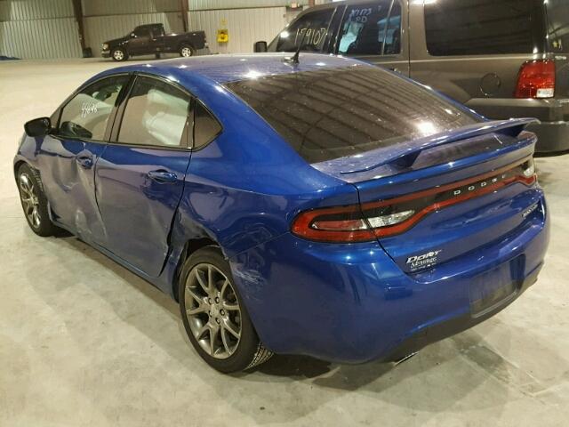 1C3CDFBA9DD339188 - 2013 DODGE DART SXT BLUE photo 3