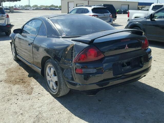 4A3AC84H61E131350 - 2001 MITSUBISHI ECLIPSE GT BLACK photo 3