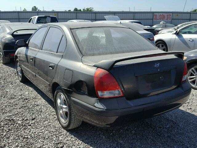 KMHDN45D43U655759 - 2003 HYUNDAI ELANTRA GL BLACK photo 3