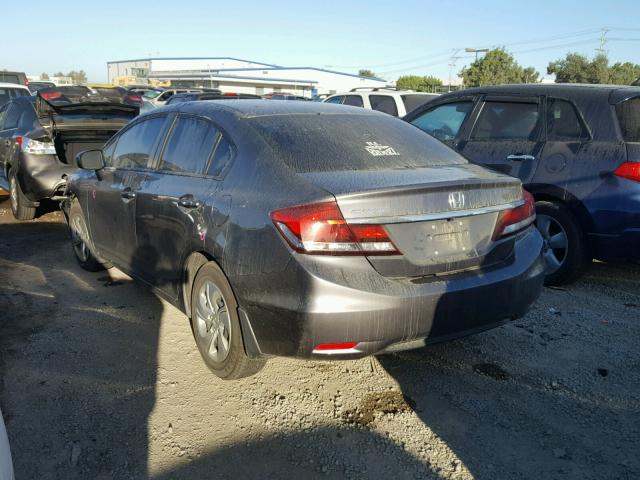 19XFB2F58EE205955 - 2014 HONDA CIVIC LX GRAY photo 3