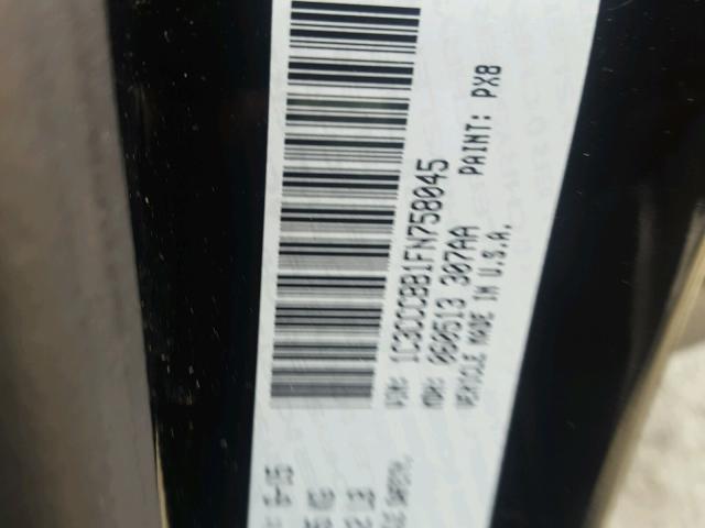 1C3CCCBB1FN758045 - 2015 CHRYSLER 200 S 黑色 照片 10