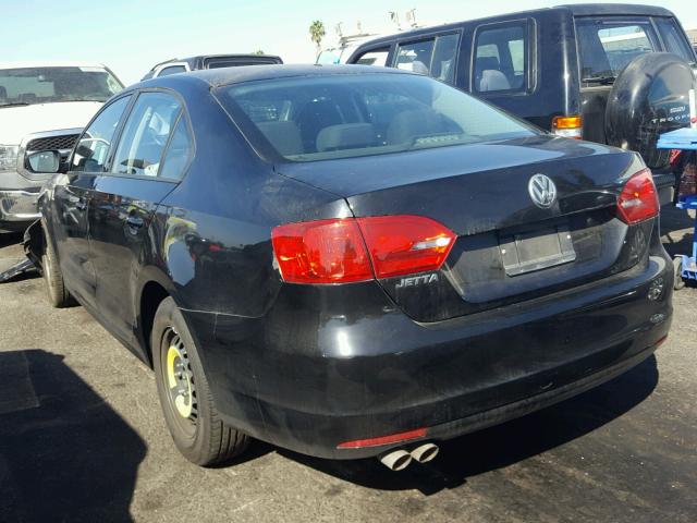 3VW2K7AJ4DM372864 - 2013 VOLKSWAGEN JETTA BASE BLACK photo 3