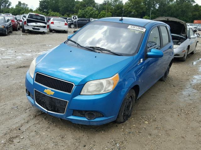 KL1TD66E69B313487 - 2009 CHEVROLET AVEO LS TEAL photo 2