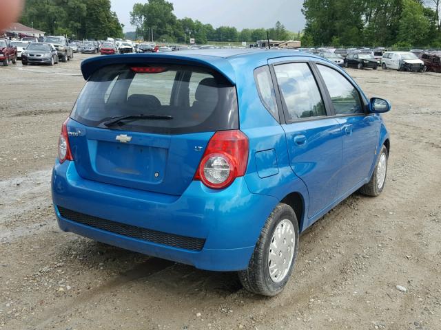 KL1TD66E69B313487 - 2009 CHEVROLET AVEO LS TEAL photo 4