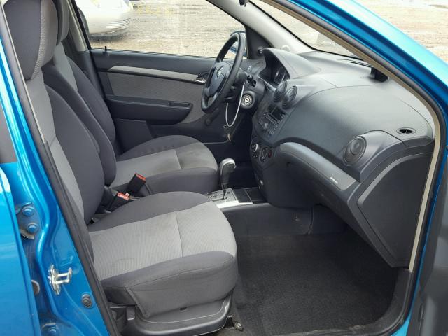KL1TD66E69B313487 - 2009 CHEVROLET AVEO LS TEAL photo 5