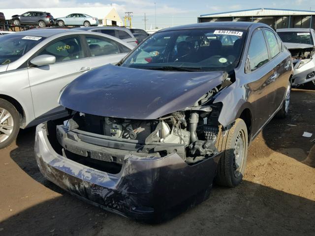 3N1AB7AP4EL678668 - 2014 NISSAN SENTRA GRAY photo 2