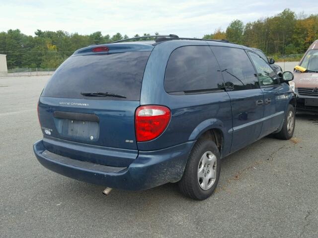 1B4GP24312B546742 - 2002 DODGE GRAND CARA BLUE photo 4