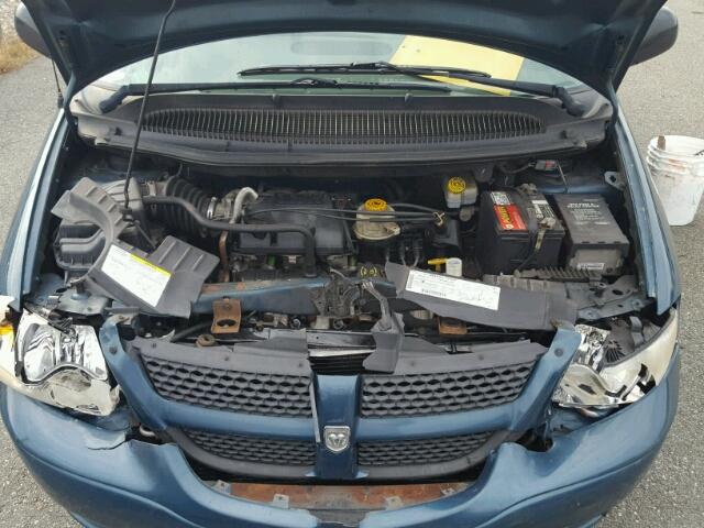 1B4GP24312B546742 - 2002 DODGE GRAND CARA BLUE photo 7