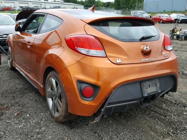 KMHTC6AE6DU135205 - 2013 HYUNDAI VELOSTER T ORANGE photo 3