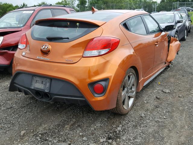 KMHTC6AE6DU135205 - 2013 HYUNDAI VELOSTER T ORANGE photo 4