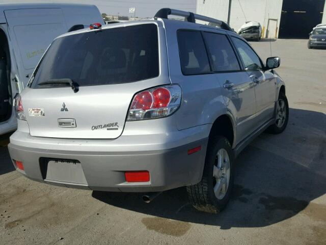 JA4LZ41G43U116699 - 2003 MITSUBISHI OUTLANDER SILVER photo 4