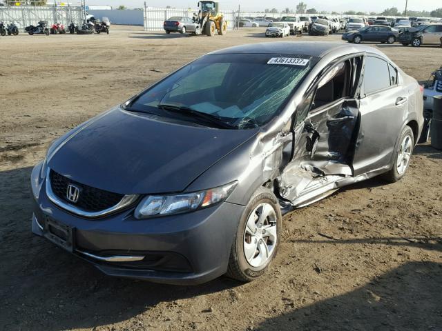 2HGFB2F54DH507795 - 2013 HONDA CIVIC LX CHARCOAL photo 2